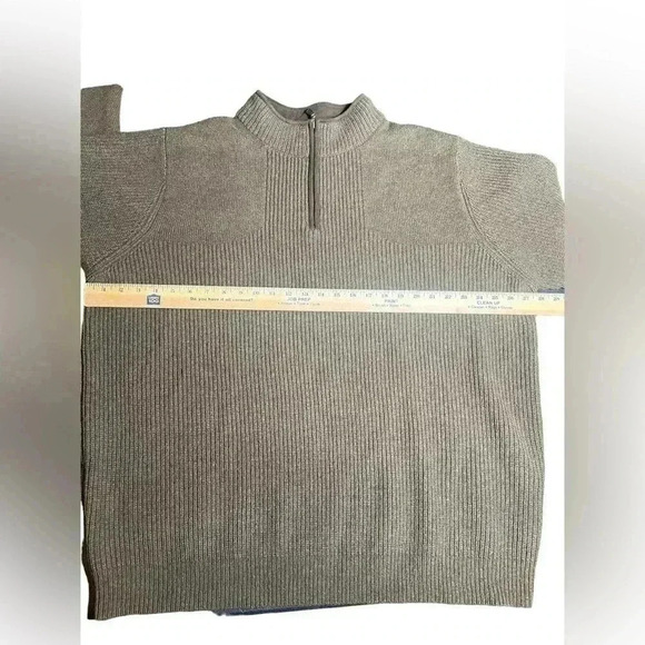 L.L. Bean 100% Merino Lambs Wool Quarter Zip Sweater Mens Size XXL-TALL - Picture 5 of 14